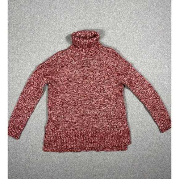 J. Crew Women's Sweater Roll Turtle Neck Marled Rag Wool Blend Pullover Size S - Picture 1 of 7